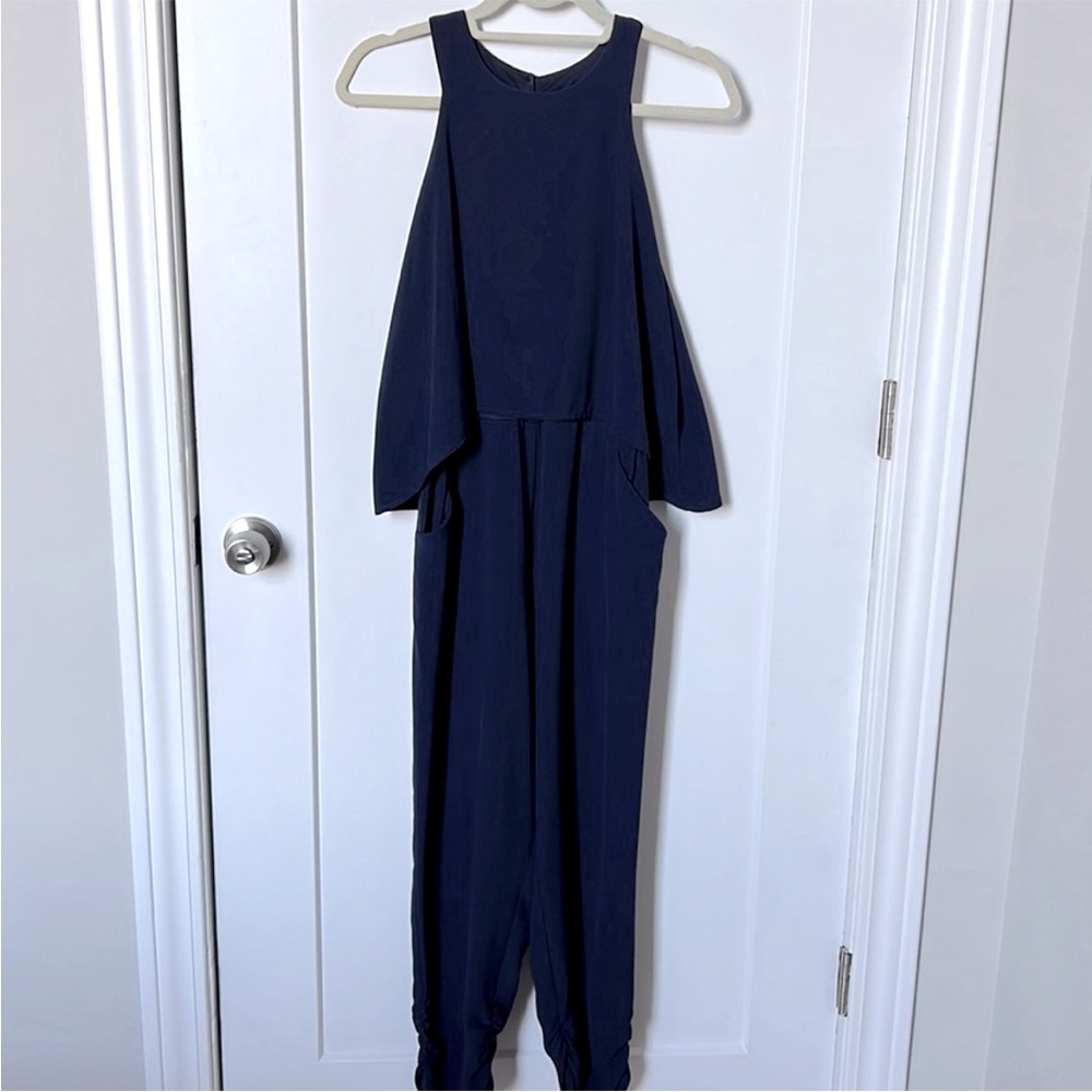 Bar III Jumpsuit, Sleeveless, Navy Blue